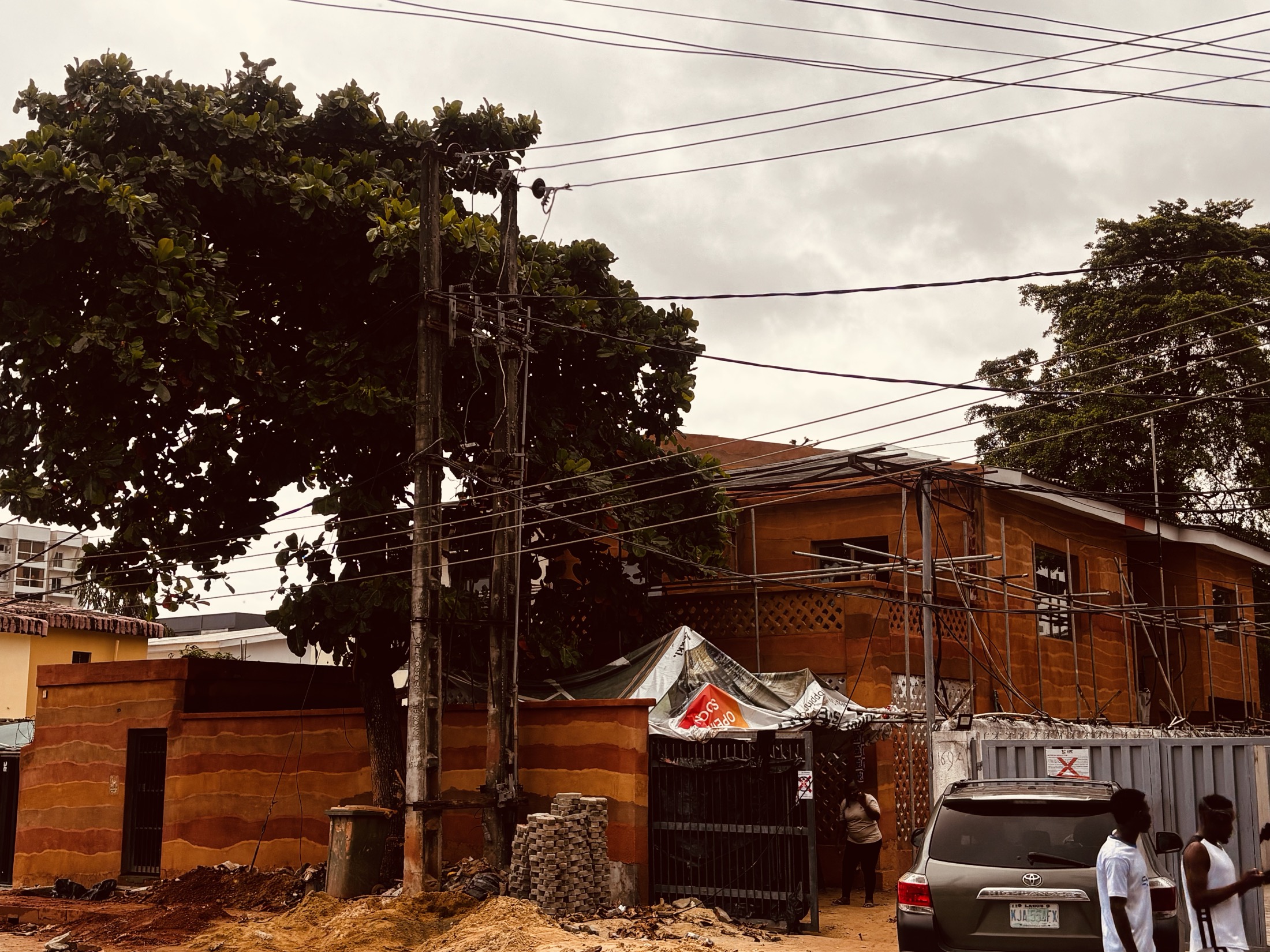 Front elevation of the recent exterior lime plaster project